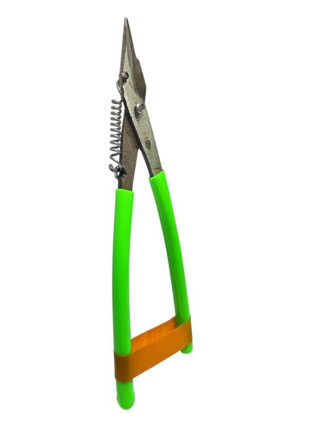 CRAFTS HAVELI كماشة قطع الأسلاك الجانبية من كرافتس هافيلي، قطعة واحدة، مزودة بنابض - أداة قطع الأسلاك بمقبض أخضر لصنع المجوهرات، والتطريز، والأعمال اليدوية، وقطع الأسلاك. - Image 3